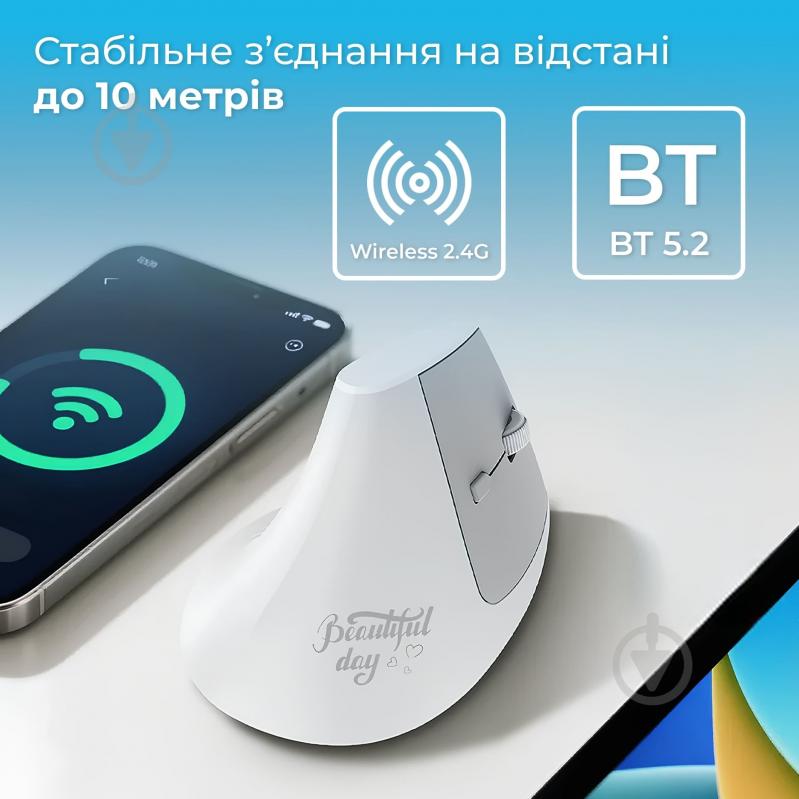 Мышка беспроводная Ajazz i-300 White (i300-W) - фото 8