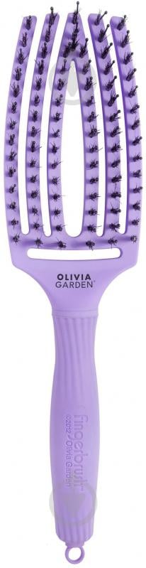 Щітка для волосся Olivia Garden Medium FINGERBRUSH Care Iconic Boar&Nylon Full лавандовий - фото 1