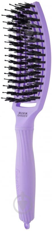 Щітка для волосся Olivia Garden Medium FINGERBRUSH Care Iconic Boar&Nylon Full лавандовий - фото 2