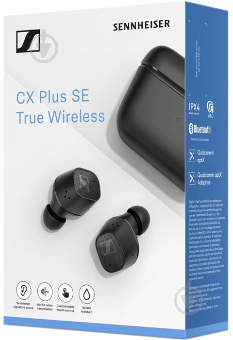 Наушники Sennheiser CX Plus SE True Wireless black (509247) - фото 2 Наушники Sennheiser CX Plus SE True Wireless black (509247) - фото 2