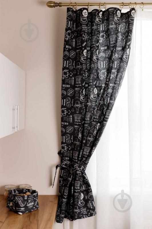 Комплект штор 2шт. Breakfast BLACK 180х136 Прованс - фото 1