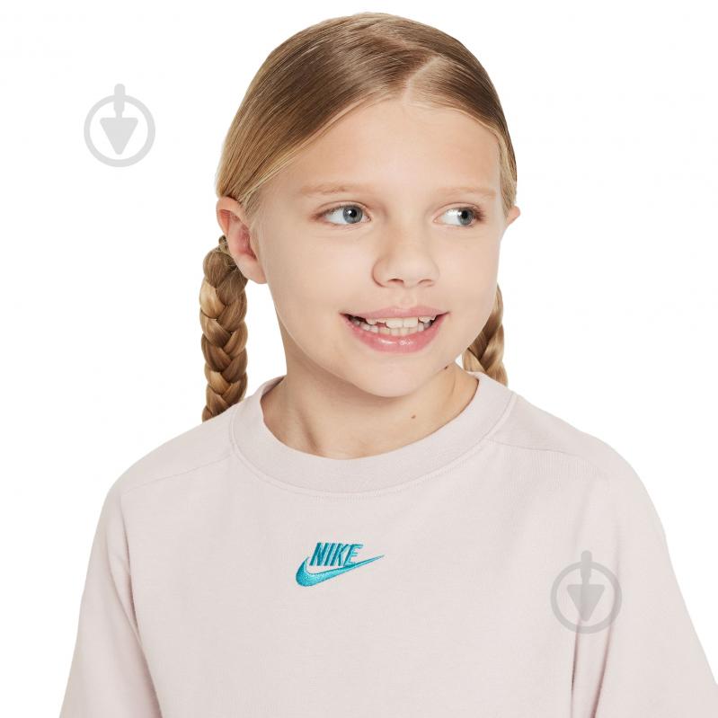 Футболка Nike G NSW SS TOP JSY LBR FN8589-019 р.XS бежевий - фото 3