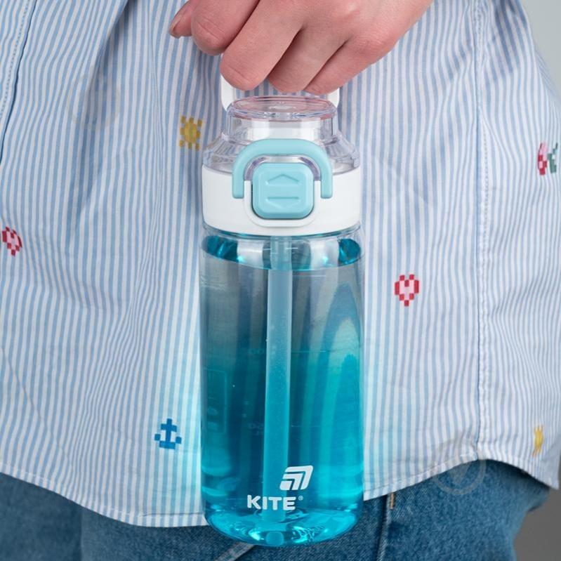 Бутылка для воды KITE 1212-2 600 мл голубая - фото 5 Бутылка для воды KITE 1212-2 600 мл голубая - фото 5