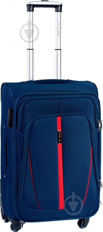Чемодан Wings 1706 Mini 4 колеса 55x35x22 см 42 л синий Vt00045 - фото 1
