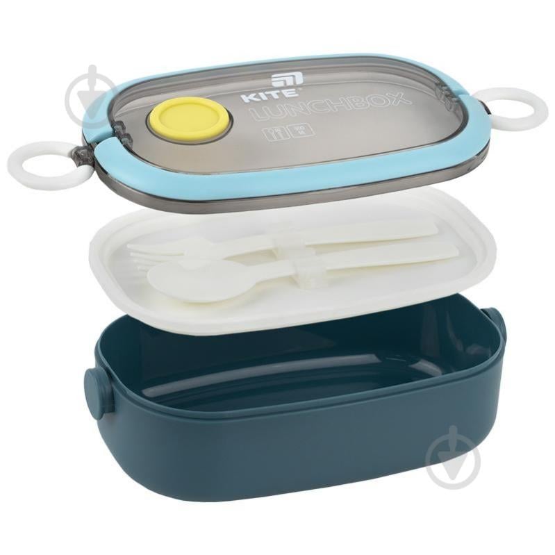 Ланч-бокс KITE 1180-2 900 мл синий - фото 4 Ланч-бокс KITE 1180-2 900 мл синий - фото 4
