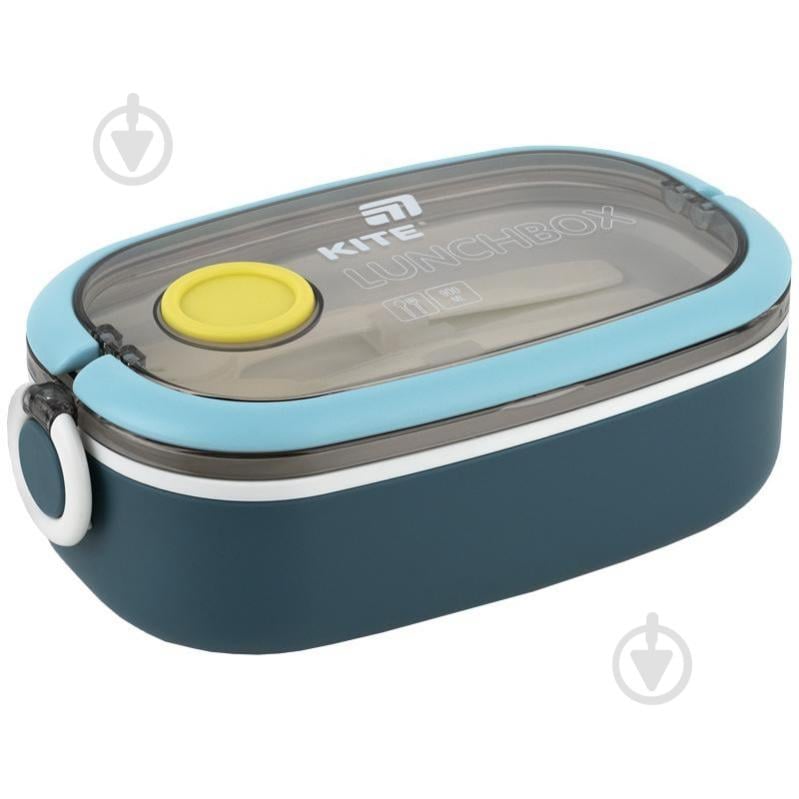 Ланч-бокс KITE 1180-2 900 мл синий - фото 1 Ланч-бокс KITE 1180-2 900 мл синий - фото 1