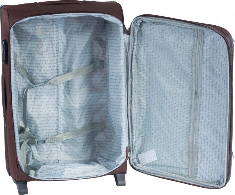 Чемодан Wings 1706 Maxi 2 колеса 73x46x30 см 101 л коричневый Vt00052 - фото 2