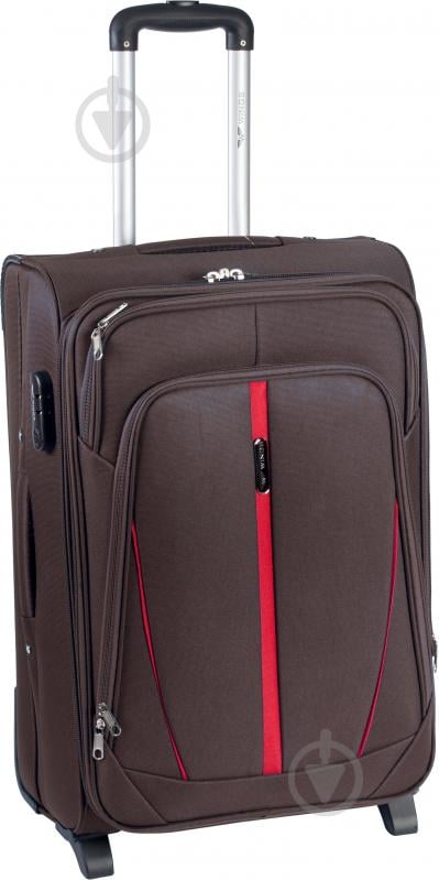 Чемодан Wings Vt00053 70 л коричневый 1706 Midi 2 колеса 63x41x27 см - фото 1