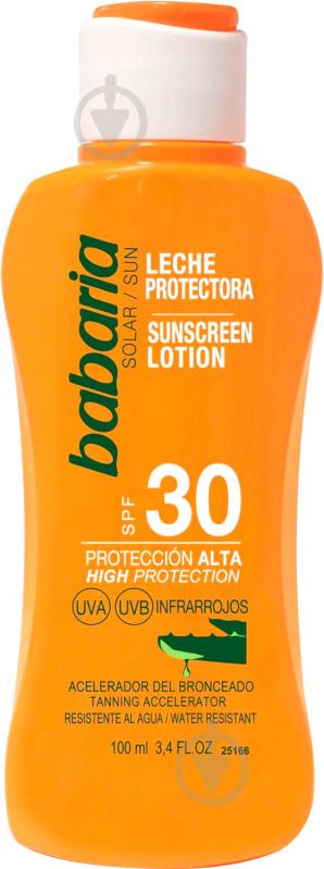 Лосьйон сонцезахисний Babaria Sunscreen Lotion With Aloe Vera SPF30 100 мл - фото 1