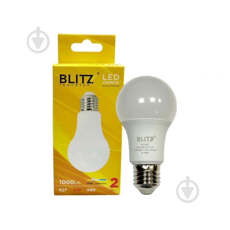 Лампа светодиодная Blitz 11 Вт A60 Е27 220 В 4000 К BL11E27 - фото 2