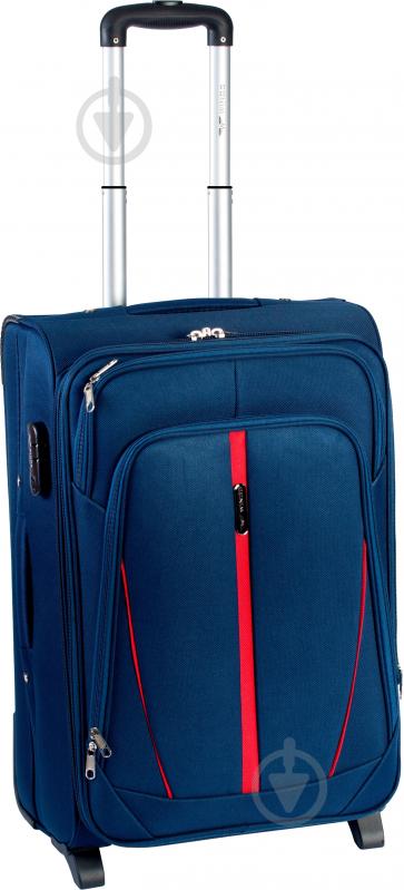 Чемодан Wings 1706 Mini 2 колеса 53x35x22 см 41 л синий Vt00060 - фото 1