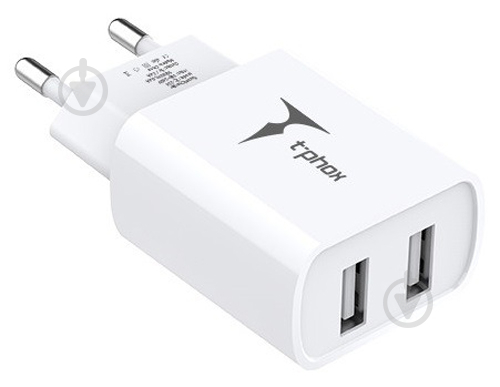 Сетевое зарядное устройство T-PHOX TC-224 Pocket Dual USB (Белый) - фото 4