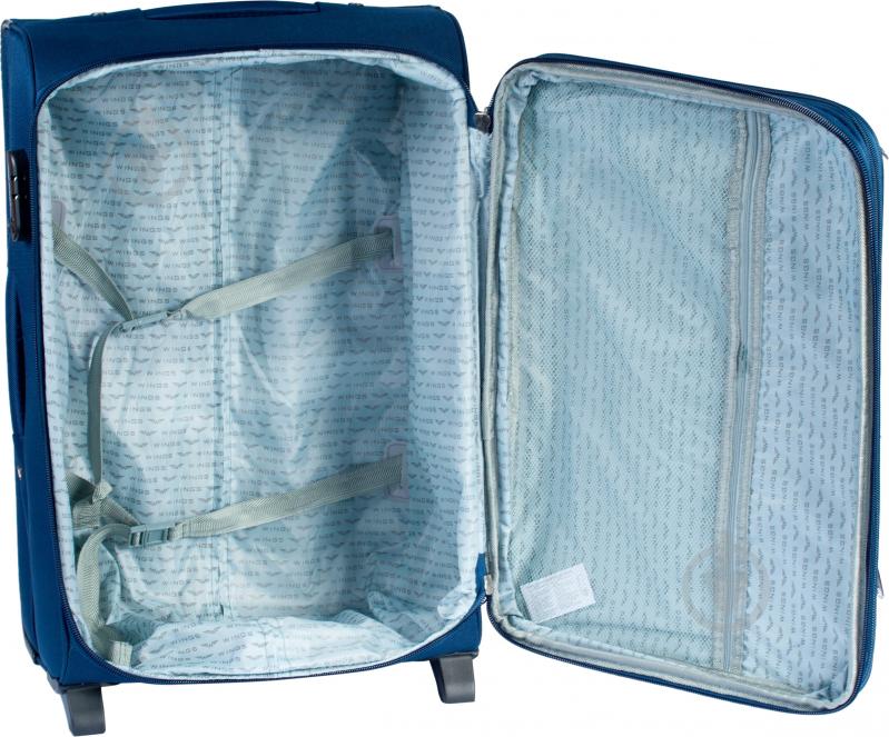 Чемодан Wings 1708 Mini 2 колеса 53x35x22 см 41 л синий Vt00069 - фото 2