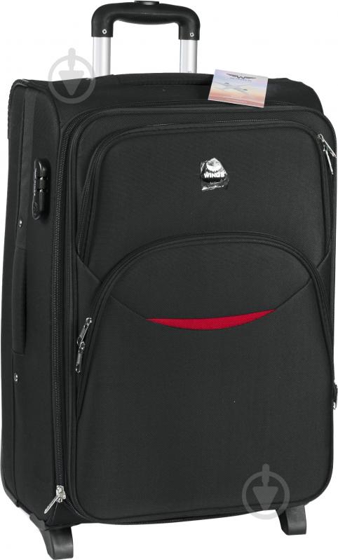 Чемодан Wings 1708 Maxi 2 колеса 73x46x30 см 101 л черный Vt00073 - фото 1