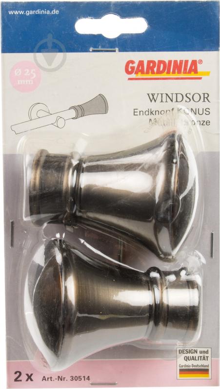 Наконечник Gardinia Windsor Konus наборной d25 мм бронза 2 шт. - фото 5