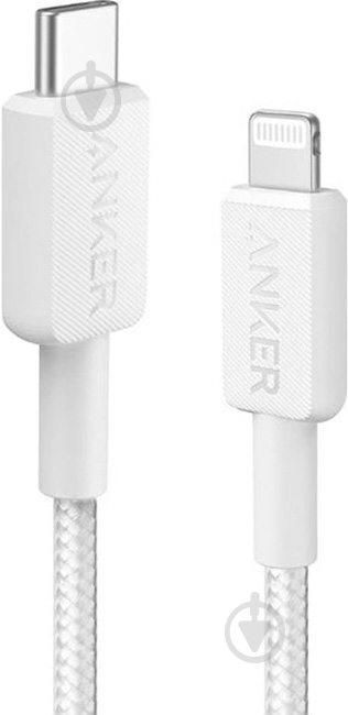 Кабель Anker 322 USB-C to Lightning Nylon 0,9 м белый (A81B5H21) - фото 1