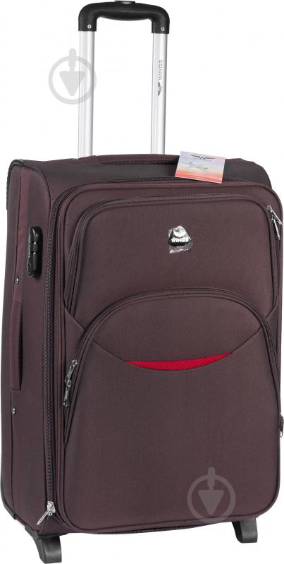 Чемодан Wings Vt00077 70 л коричневый 1708 Midi 2 колеса 63x41x27 см - фото 1