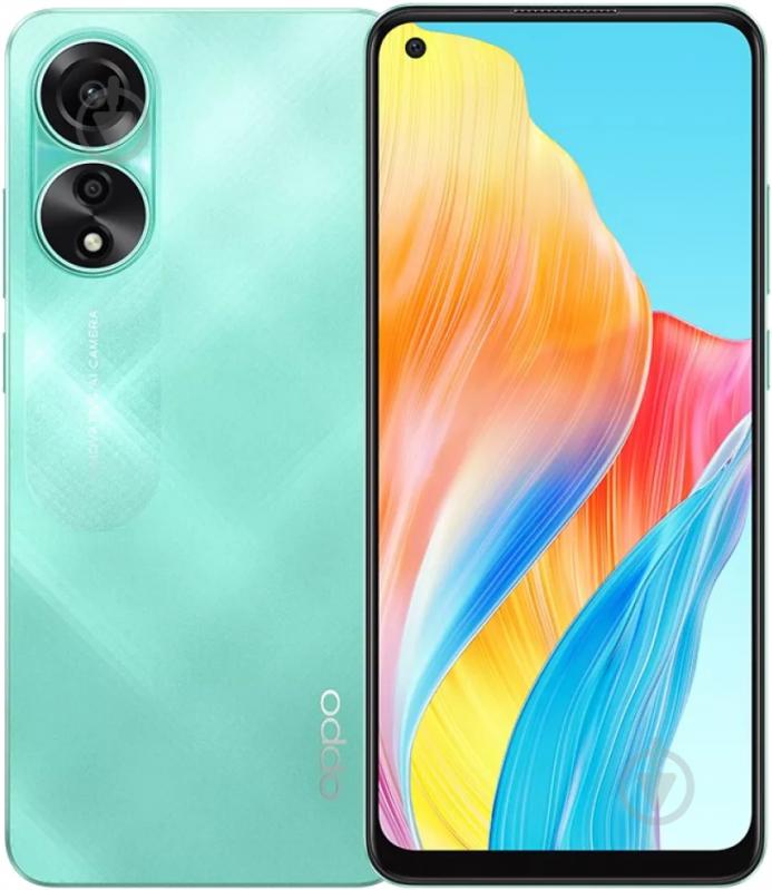 Смартфон OPPO A78 8/256GB aqua green (CPH2565) - фото 1