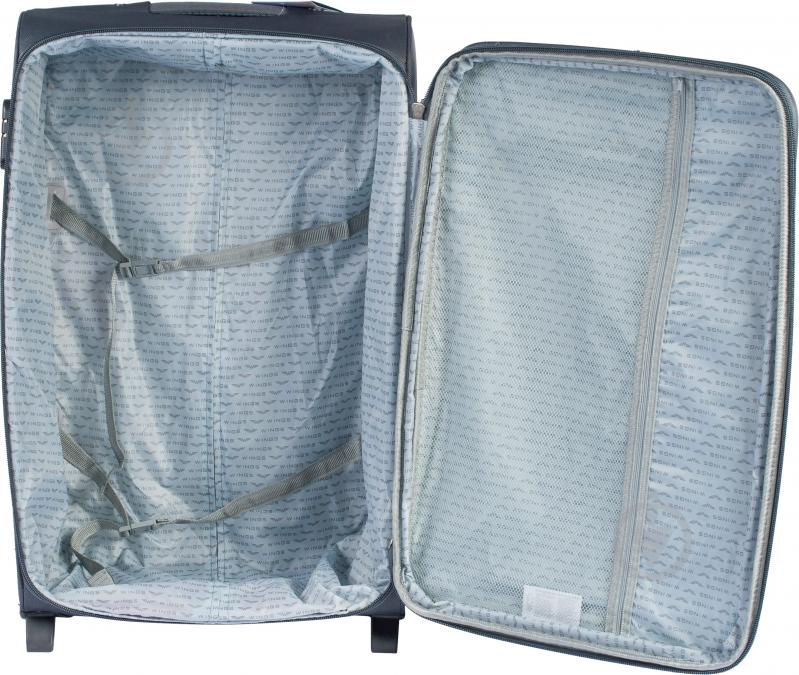 Чемодан Wings 1708 Mini 2 колеса 53x35x22 см 41 л серый Vt00081 - фото 2