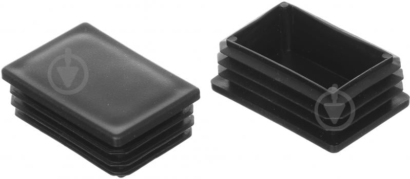 Заглушка прямокутна чорна 4 шт. 60х40 мм внутрішня - фото 1