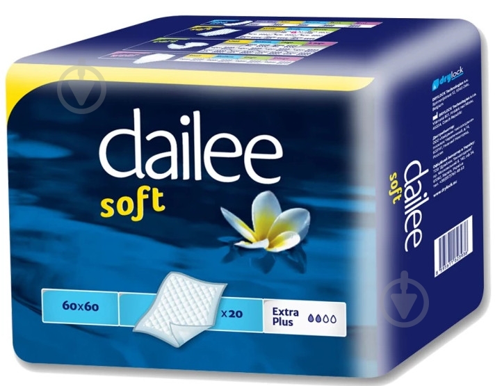 Пеленка Dailee Extra Plus 20 шт. 60х60 см белый - фото 1