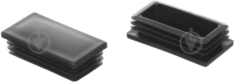 Заглушка прямоугольная черная 2 шт. 80х40 мм внутреняя - фото 1