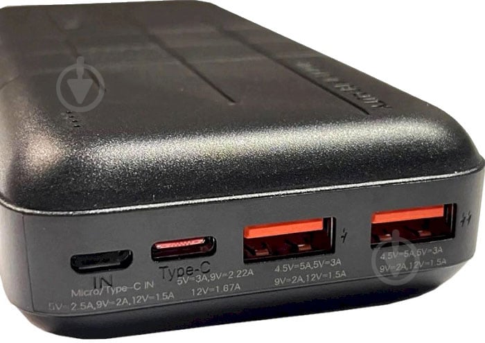 Повербанк Xo PD20W + QC22.5W 20000 mAh (PR188_Black) - фото 4