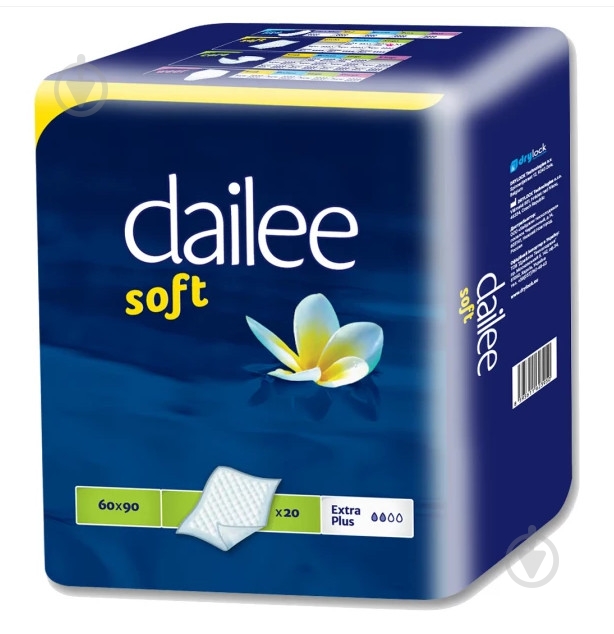 Пеленка Dailee Extra Plus 20 шт. 60х90 см белый - фото 1 Пеленка Dailee Extra Plus 20 шт. 60х90 см белый - фото 1