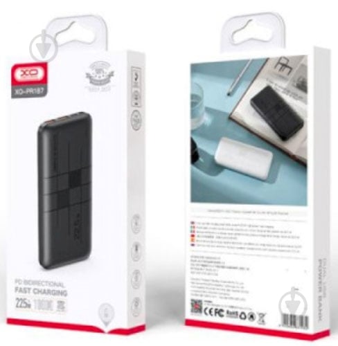 Повербанк Xo PD20W + QC22.5W 10000 mAh (PR187_Black) - фото 2