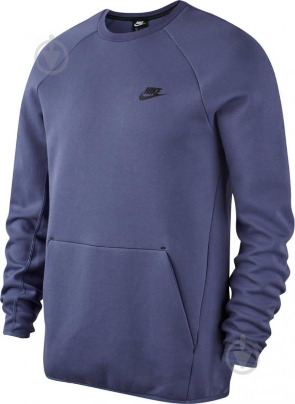 Свитшот Nike M NSW TCH FLC CRW LS 928471-557 р. 2XL фиолетовый - фото 1