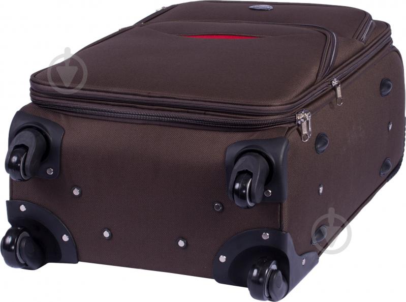 Чемодан Wings 1708 Mini 4 колеса 55x35x22 см 42 л коричневый Vt00090 - фото 4