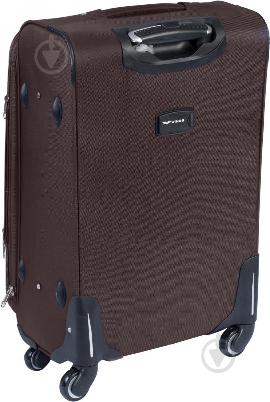 Чемодан Wings 1708 Mini 4 колеса 55x35x22 см 42 л коричневый Vt00090 - фото 3