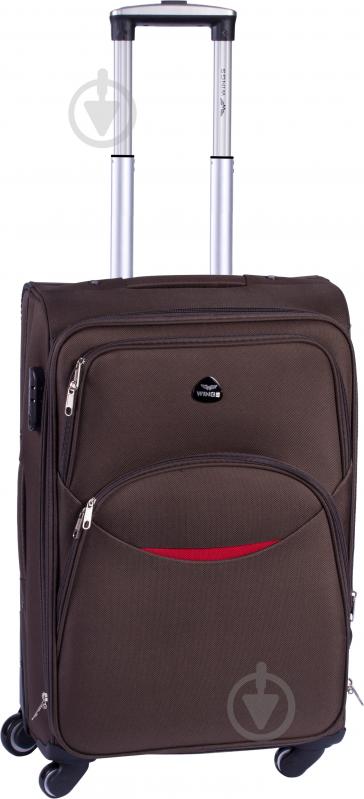Чемодан Wings 1708 Mini 4 колеса 55x35x22 см 42 л коричневый Vt00090 - фото 1