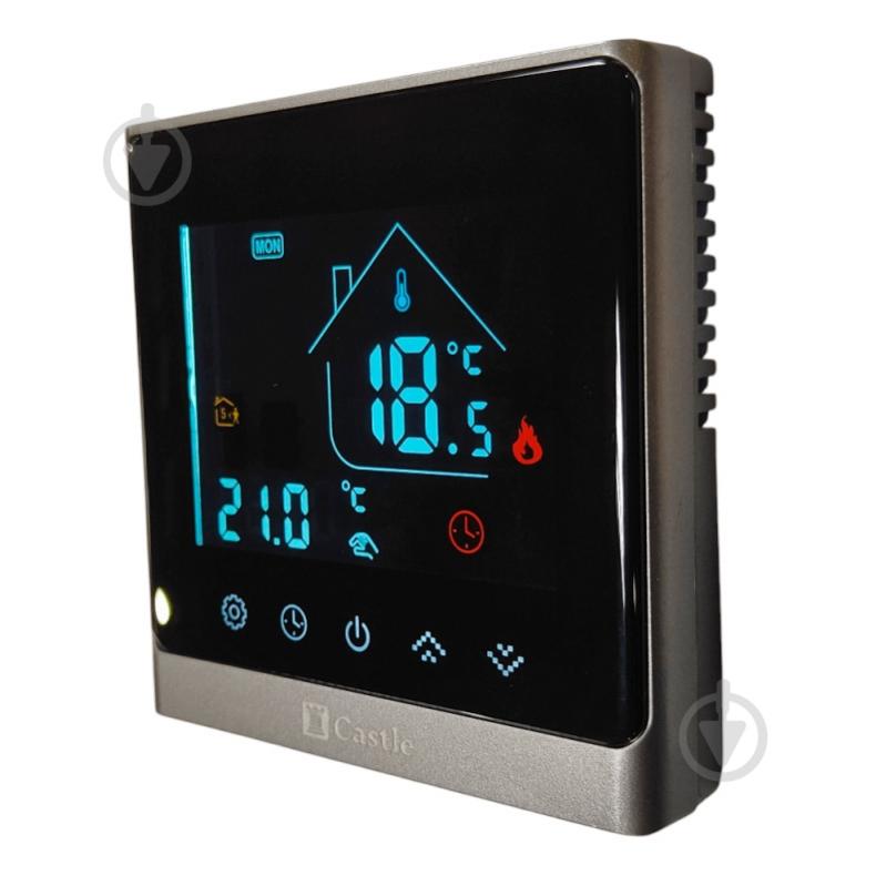 Терморегулятор для теплої підлоги Castle AC8400Н срібло - фото 2 Терморегулятор для теплої підлоги Castle AC8400Н срібло - фото 2
