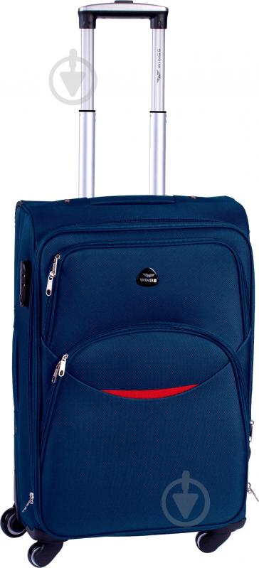 Чемодан Wings 1708 Mini 4 колеса 55x35x22 см 42 л синий Vt00096 - фото 1