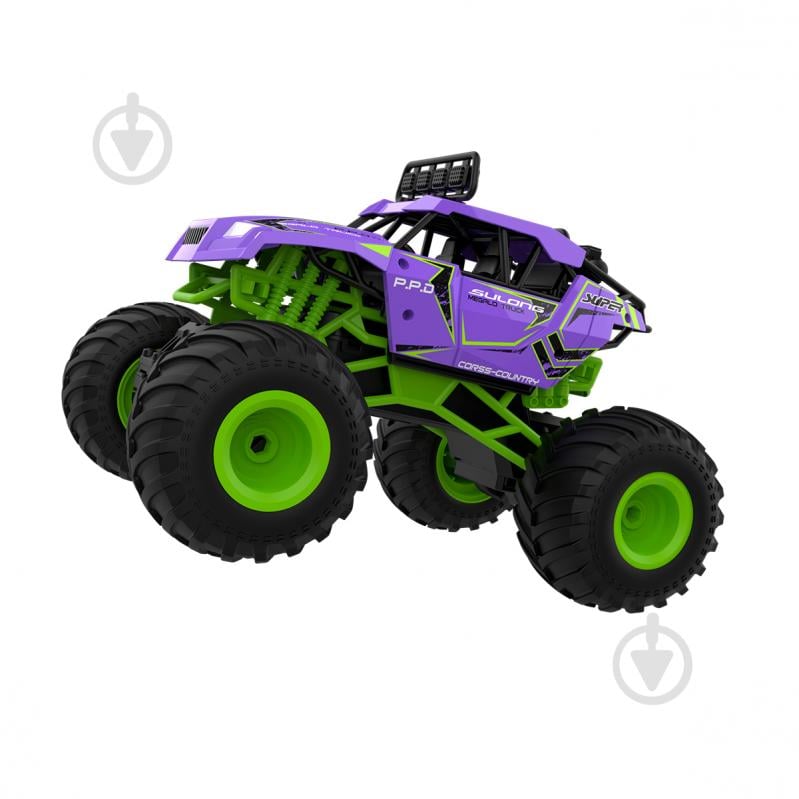 Машинка Sulong Toys Bigfoot Off-road Violet 27 МГц 1:16 SL-358RHV - фото 2