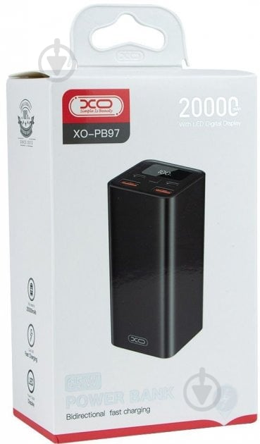 Повербанк Xo PD65W for laptop 20000 mAh (PB97_Black) - фото 4