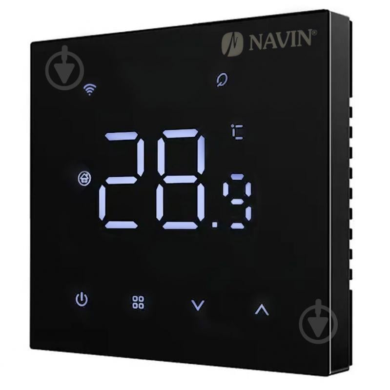 Терморегулятор для электрического теплого пола NAVIN WT410 черный - фото 1