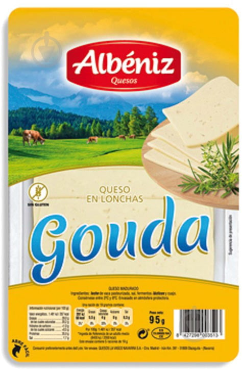 Сыр ТМ Albeniz Gouda 45% 90 г - фото 1