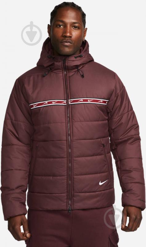 Пуховик чоловічий зимовий Nike M NSW REPEAT SYN FILL JKT DX2037-652 р.S бордовий - фото 1