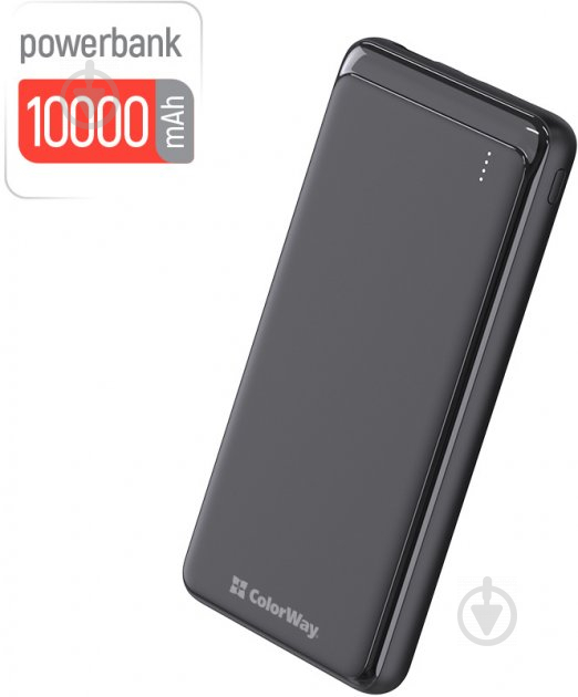 Повербанк ColorWay 18W Slim CW-PB100LPG3BK-PD 10000 mAh black - фото 5