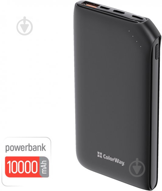 Повербанк ColorWay 18W Soft CW-PB100LPE3BK-PD 10000 mAh black - фото 5