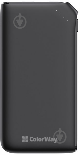 Повербанк ColorWay 18W Soft CW-PB100LPE3BK-PD 10000 mAh black - фото 1