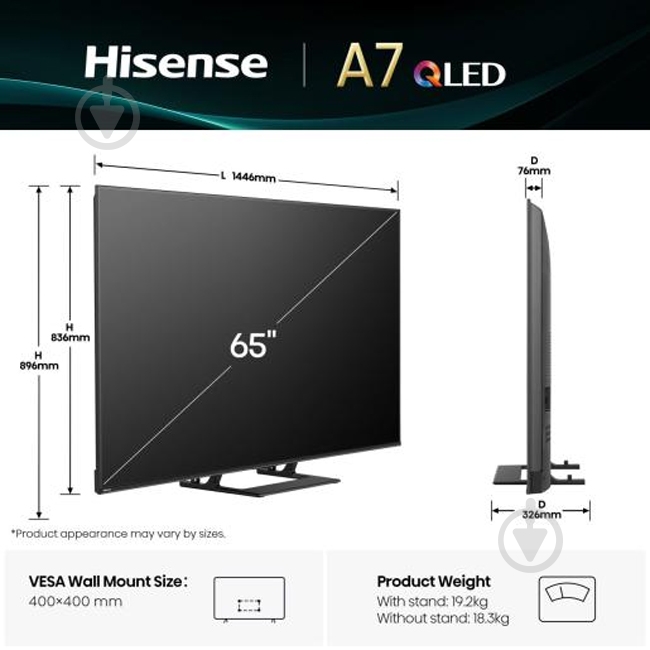 Телевизор Hisense 65A7Q - фото 7