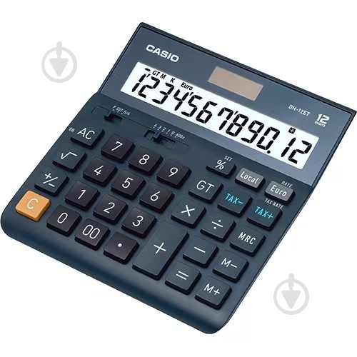 Калькулятор 12 розрядів чорний (DH-12ET-W-EP) Casio - фото 1