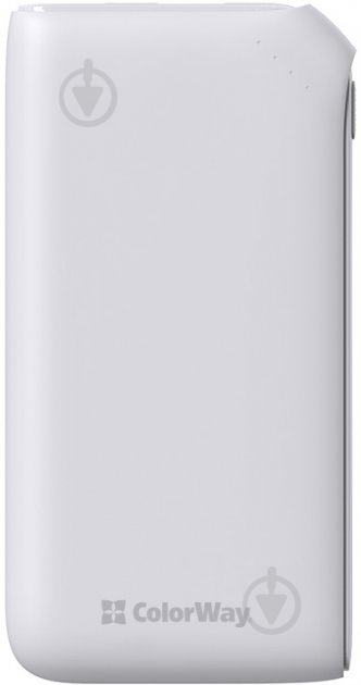 Повербанк ColorWay 18W Soft CW-PB100LPE3WT-PD 10000 mAh white - фото 1