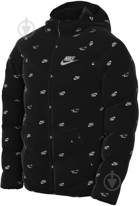 Куртка для дівчаток зимова Nike K NSW SYNFL HD JKT AOP DX1266-010 чорна - фото 7