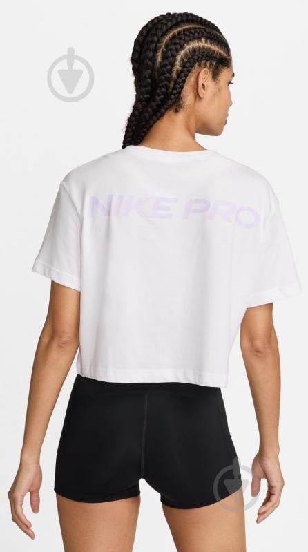 Футболка Nike W NK DF PRO SS CRP TEE FV4298-100 р.L белый - фото 2