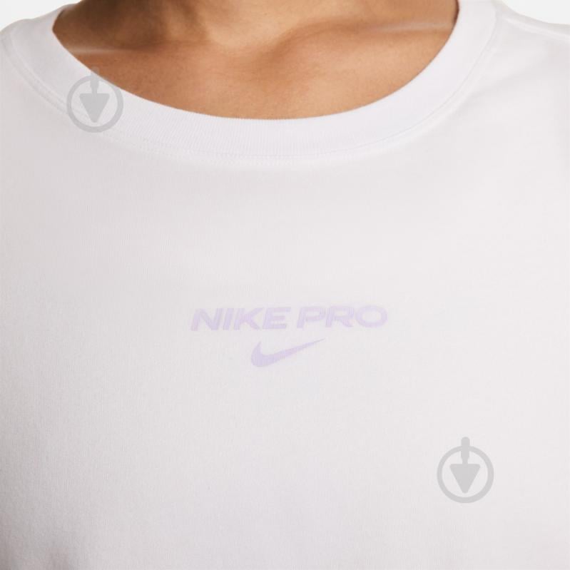 Футболка Nike W NK DF PRO SS CRP TEE FV4298-100 р.L белый - фото 4