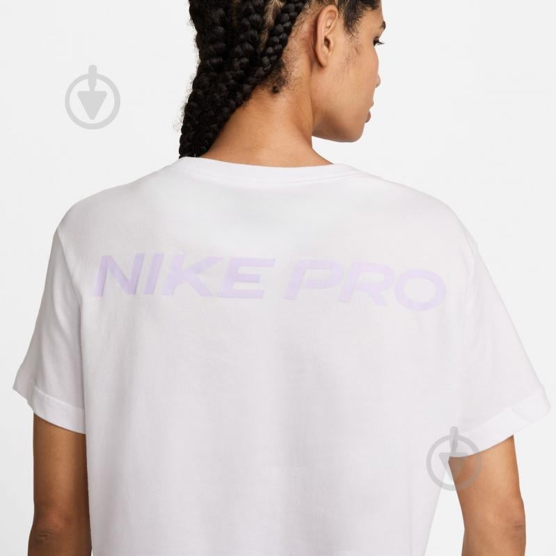 Футболка Nike W NK DF PRO SS CRP TEE FV4298-100 р.L белый - фото 5